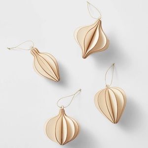 Studio McGee Wood Ornaments, Set of 4